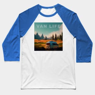 Van Life Camper RV Outdoors in Nature Baseball T-Shirt